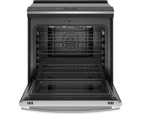 GE Profile 30-Inch Slide-In Electric Induction Range With True European Convection Technology - PCHS920YMFS