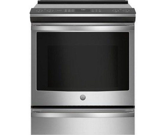 GE Profile 30-Inch Slide-In Electric Induction Range With True European Convection Technology - PCHS920YMFS