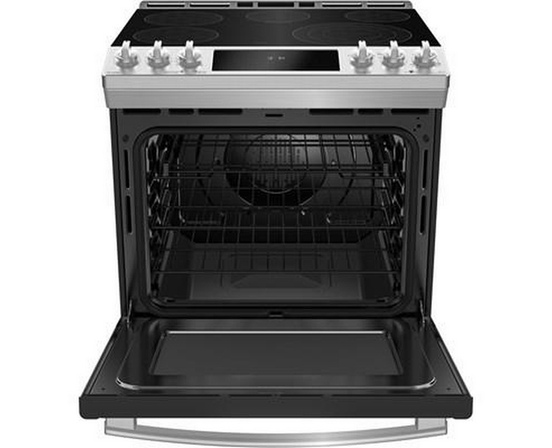 GE Profile 30-Inch Slide-In Electric Range With True European Convection Technology - PCS940YMFS