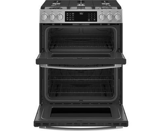 GE Profile 30-Inch Slide-In Double Oven Gas Range With Wifi - PCGS960YPFS