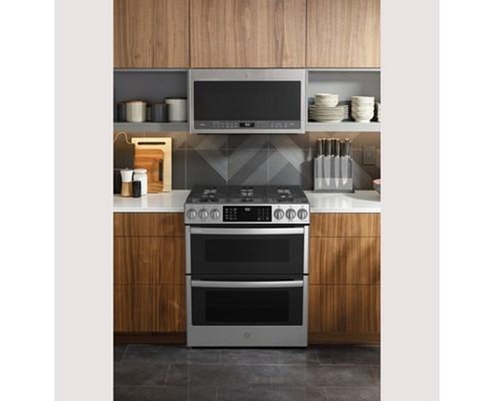 GE Profile 30-Inch Slide-In Double Oven Gas Range With Wifi - PCGS960YPFS