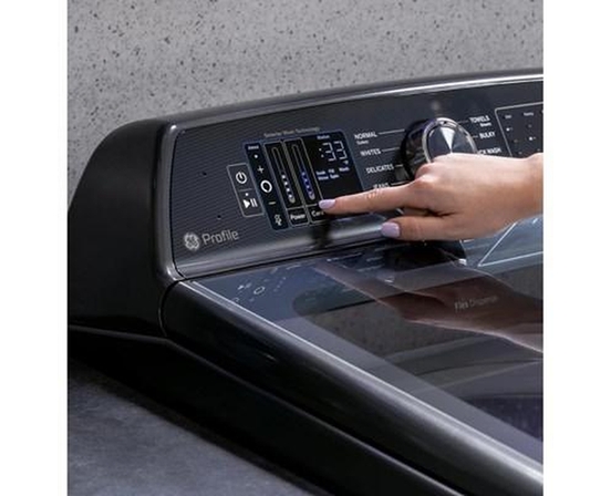GE Profile 6.2 Cu. Ft. Top Loading Washer With Smarter Wash Technology And Adaptive Smartdispense - PTW800BPWRS