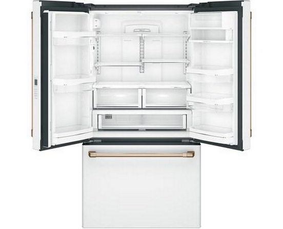 Café 36-Inch, 23.1 Cu.Ft. Counter-Depth French 3-Door Refrigerator With Wifi Connect - CWE23SP4MW2
