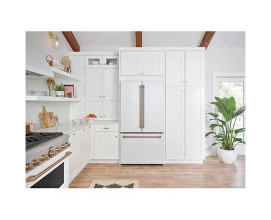 Café 36-Inch, 23.1 Cu.Ft. Counter-Depth French 3-Door Refrigerator With Wifi Connect - CWE23SP4MW2