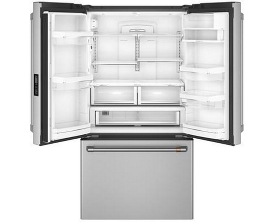 Café 36-Inch, 23.1 Cu.Ft. Counter-Depth French 3-Door Refrigerator With Wifi Connect - CWE23SP2MS1