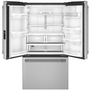 Café 36-Inch, 23.1 Cu.Ft. Counter-Depth French 3-Door Refrigerator With Wifi Connect - CWE23SP2MS1
