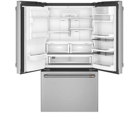 Café 36-Inch, 22.2 Cu.Ft. Counter-Depth French 3-Door Refrigerator With Hot Water Dispenser - CYE22TP2MS1