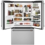Café 36-Inch, 22.2 Cu.Ft. Counter-Depth French 3-Door Refrigerator With Hot Water Dispenser - CYE22TP2MS1
