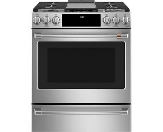 Café 30-Inch Slide-In Gas Range With Convection Technology - CCGS700P2MS1