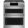 Café 30-Inch Slide-In Gas Double Oven Range With Convection Technology - CCGS750P2MS1