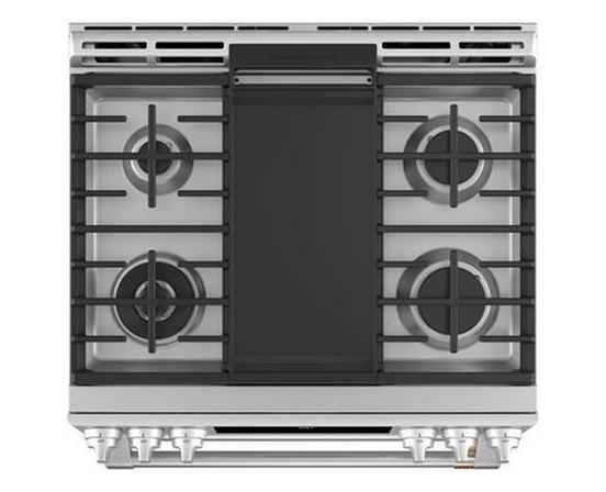 Café 30-Inch Slide-In Gas Double Oven Range With Convection Technology - CCGS750P2MS1