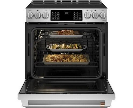Café 30-Inch Slide-In Induction Range With Warming Drawer - CCHS900P2MS1