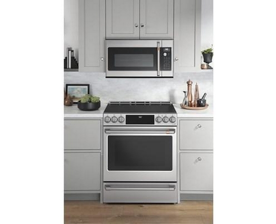 Café 30-Inch Slide-In Induction Range With Warming Drawer - CCHS900P2MS1