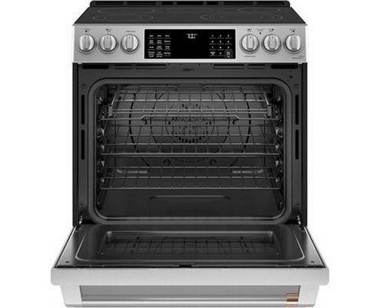 Café 30-Inch Slide-In Electric Range With Warming Drawer - CCES700P2MS1