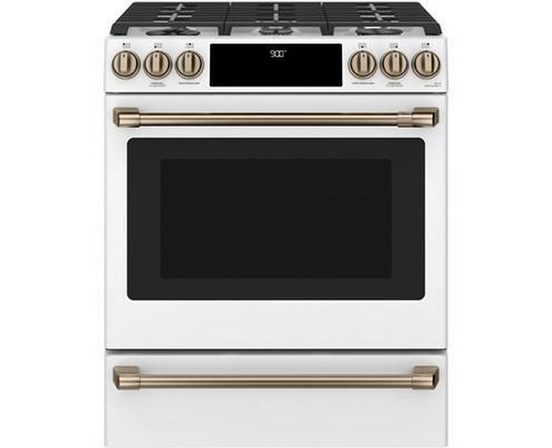 Café 30-Inch Slide-In Dual Fuel Range With Warming Drawer - CC2S900P4MW2