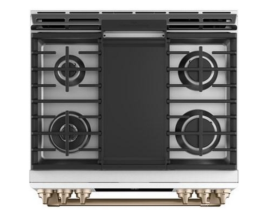 Café 30-Inch Slide-In Dual Fuel Range With Warming Drawer - CC2S900P4MW2
