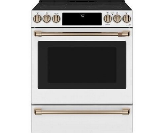 Café 30-Inch Slide-In Electric Range With Warming Drawer - CCES700P4MW2