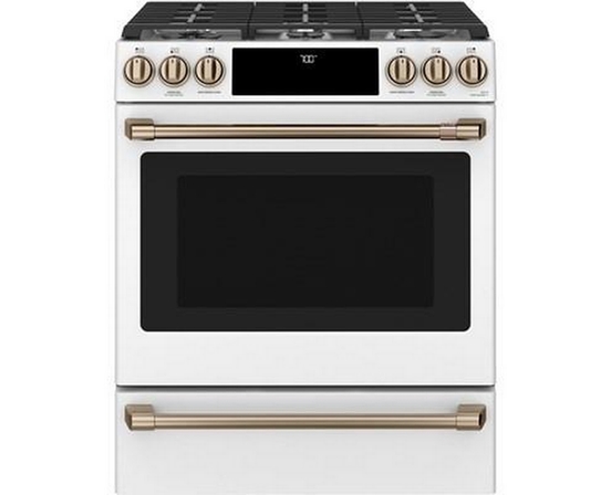 Café 30-Inch Slide-In Gas Range With Convection Technology - CCGS700P4MW2