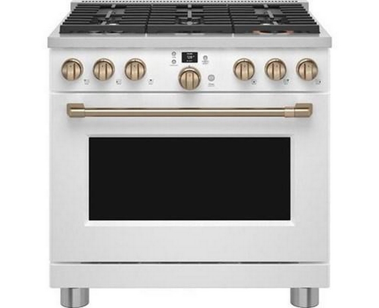 Café 36-Inch Freestanding Dual-Fuel Range With 6 Burners - C2Y366P4TW2
