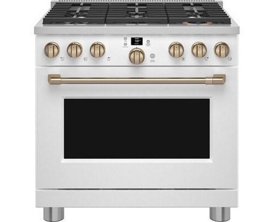 Café 36-Inch Freestanding Gas Range With Wi-Fi Connect - CGY366P4TW2