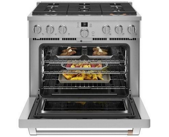 Café 36-Inch Freestanding Gas Range With Wi-Fi Connect - CGY366P2TS1
