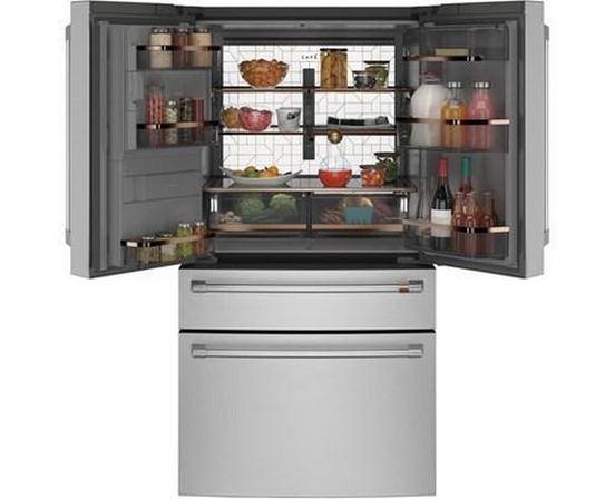 Café 36-Inch, 22.3 Cu.Ft. Counter-Depth French 4-Door Refrigerator With Wi-Fi - CXE22DP2PS1