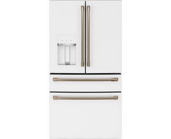 Café 36-Inch, 22.3 Cu.Ft. Counter-Depth French 4-Door Refrigerator With Wi-Fi - CXE22DP4PW2