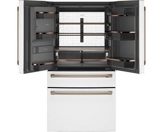 Café 36-Inch, 22.3 Cu.Ft. Counter-Depth French 4-Door Refrigerator With Wi-Fi - CXE22DP4PW2