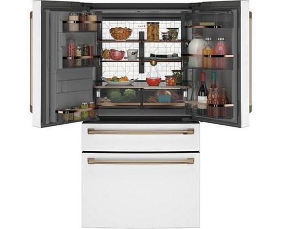 Café 36-Inch, 22.3 Cu.Ft. Counter-Depth French 4-Door Refrigerator With Wi-Fi - CXE22DP4PW2