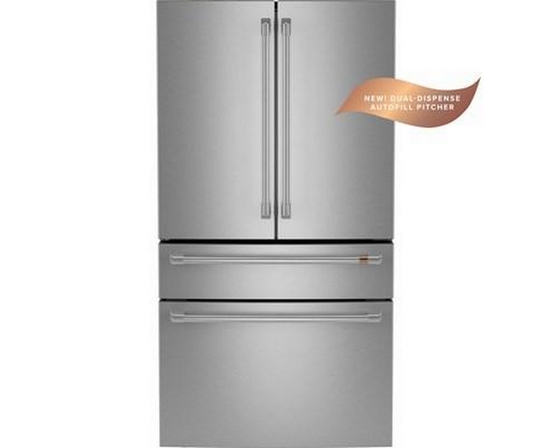 Café 36-Inch, 23.2 Cu. Ft. Smart Counter-Depth 4-Door French-Door Refrigerator - CJE23DP2WS1