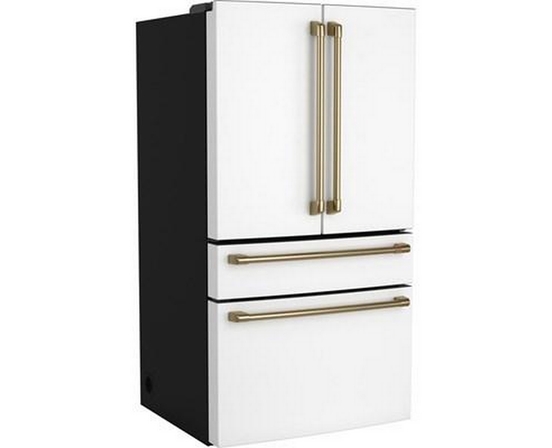 Café 36-Inch, 23.2 Cu. Ft. Smart Counter-Depth 4-Door French-Door Refrigerator - CJE23DP4WW2