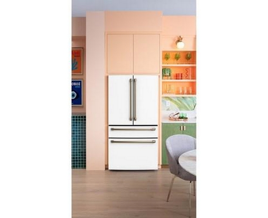 Café 36-Inch, 23.2 Cu. Ft. Smart Counter-Depth 4-Door French-Door Refrigerator - CJE23DP4WW2