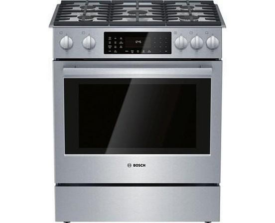 Bosch 30-Inch Slide-In Dual Fuel Range With 11 Specialized Cooking Modes - HDI8056C