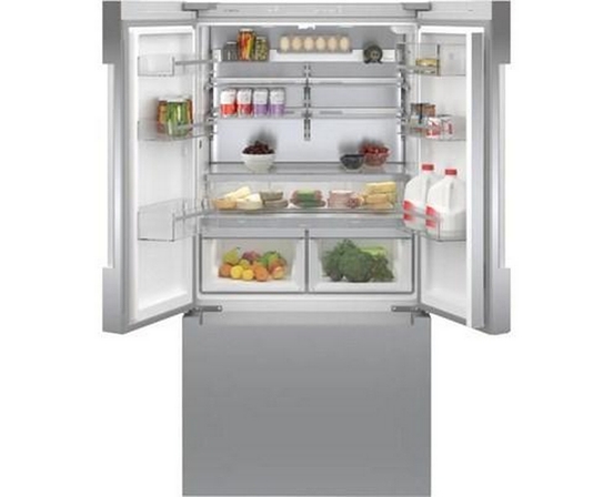 Bosch 36-Inch, 20.8 Cu.Ft. Counter-Depth French 3-Door Refrigerator With Farmfresh System™ - B36CT81ENS