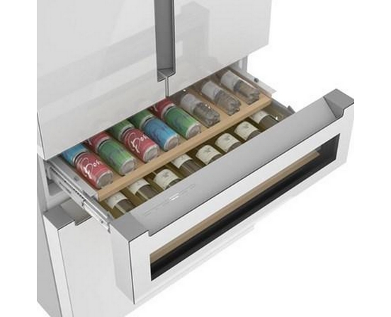 Bosch 36-Inch, 20.5 Cu.Ft. Counter Depth French 4-Door Refrigerator With Flexbar™ - B36CL81ENW