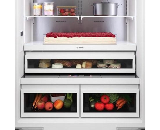 Bosch 36-Inch, 20.1 Cu.Ft. Built-In Bottom Freezer With Wi-Fi Connect - B36BT130NS