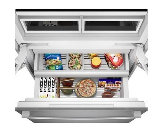 Bosch 36-Inch, 20.1 Cu.Ft. Built-In Bottom Freezer With Wi-Fi Connect - B36BT130NS