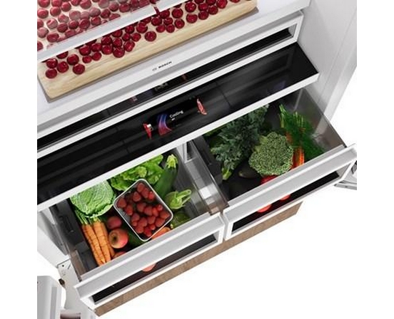 Bosch 36-Inch, 20.1 Cu.Ft. Built-In Bottom Freezer With Wi-Fi Connect - B36IT100NP