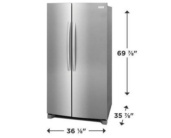 Frigidaire Gallery 36-Inch, 26 Cu. Ft. Freestanding Side-By-Side Refrigerator - GRSN2620AF