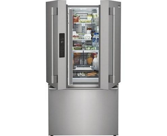 Frigidaire Professional 36-Inch, 23.3 Cu. Ft. Counter-Depth French 3-Door Refrigerator With Digital Display - PRFG2383AF