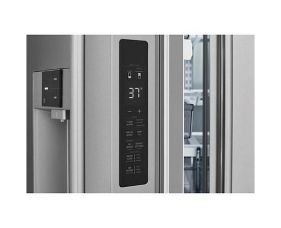 Frigidaire Professional 36-Inch, 22.6 Cu.Ft. Counter-Depth French 3-Door Refrigerator With Water And Ice Dispensing System - PRFC2383AF