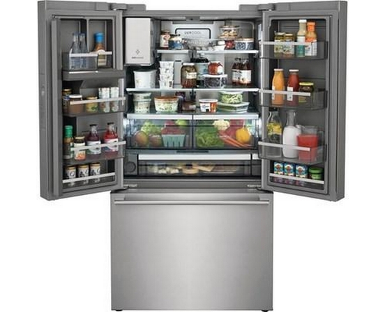 Electrolux 36-Inch, 22.6 Cu.Ft. Counter-Depth French 3-Door Refrigerator With External Water And Ice Dispensing System - ERFC2393AS