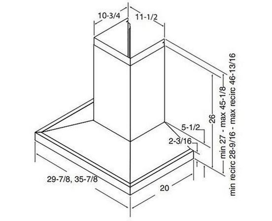 Best 30-Inch Wcs1 Series Wall Chimney Hood - WCS1306BLS