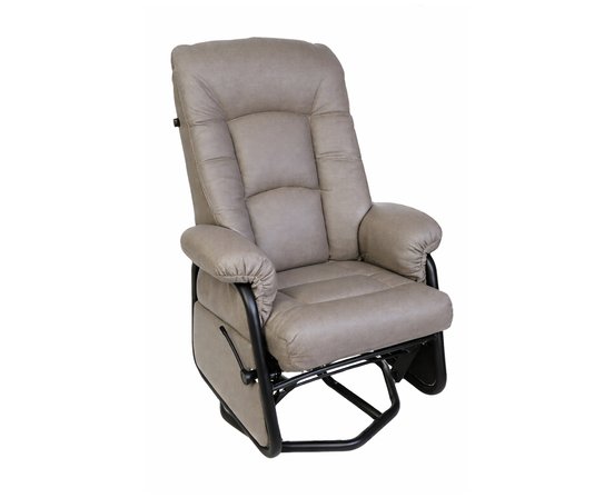 Gliding Fabric Armchair Rocking Swivelling and Reclining by Pel