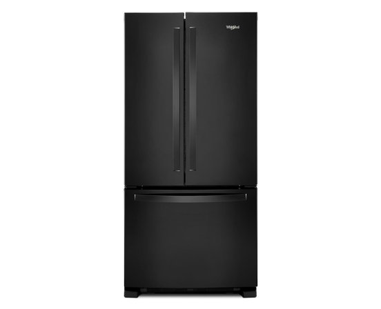 Whirlpool 33-Inch, 22.1 Cu. Ft. Freestanding French 3-Door Refrigerator With Factory Installed Ice Maker - WRFF5333PB