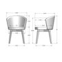 Beatrice fabric chair by Amisco