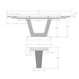 AMELIA dining table by Amisco
