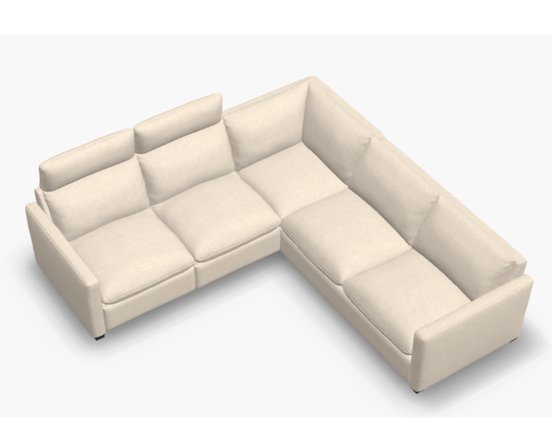 Feather sectional sofa with 2 motorized recliners