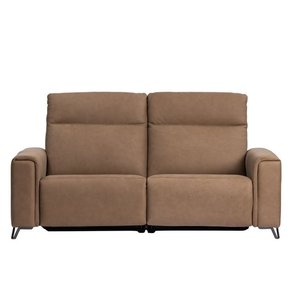 Fabrice Leather Power Reclining Loveseat with Power Headrest by Elran