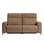 Fabrice Leather Power Reclining Loveseat with Power Headrest by Elran